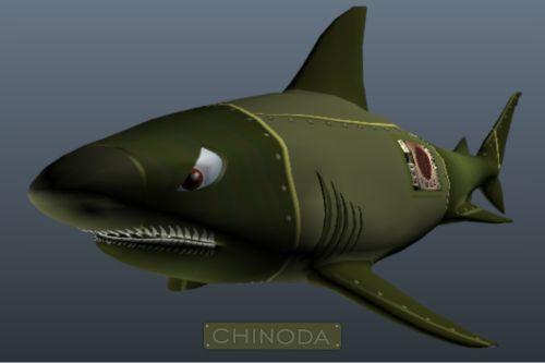 shark missile army - White shark texture